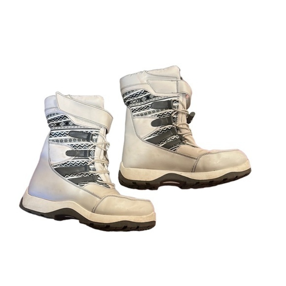 Rugged Outback White Gray Winter Snow Boots 7